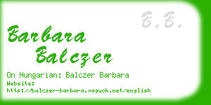 barbara balczer business card